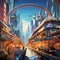 Urban Utopia: A Futuristic Cityscape Blending Art and Architecture