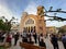 Urban view of Taxiarches church in Kalamata, Greece. It is the largest sacred temple in the town and the Metropolis of Messinia