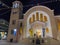 Urban view of Taxiarches church in Kalamata, Greece. It is the largest sacred temple in the town and the Metropolis of Messinia