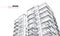 Urbanistic skyscraper. Abstract 3D render of building wire frame structure. Vector construction graphic idea for