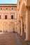 Urbino, Italy - August 9, 2017: The Castle of the Dukes of Urbino. National Gallery of Marche.