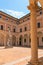 Urbino, Italy - August 9, 2017: The Castle of the Dukes of Urbino. National Gallery of Marche.