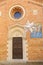 Urbino, Italy - March 24, 2019:  facade of the Oratory of San Giovanni Battista in Urbino
