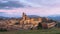 Urbino, Italy medieval walled city in the Marche Region from Twilight