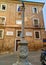 Urbino - Obelisk with bronze statue of St. Crescentino