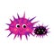 Urchin animal cartoon character vector illustration