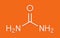 Urea carbamide molecule.