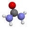 Urea (carbamide) molecule, chemical structure