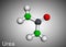 Urea, carbamide molecule. It is a nitrogenous compound containing a carbonyl group, is used as fertilizer, in cosmetics. Molecular