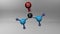 Urea compound 3D molecule illustration.