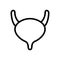 Ureter symbol line icon, Vector Illustration