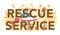 Urgency rescuer service help typographic header. Ambulance lifeguard