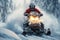 Urgent operation Snowmobile maneuvers swiftly for alpine rescue mission