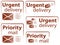 Urgent & Priority stamps