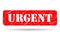 Urgent stamp symbol shadow, label sticker sign button, text banner vector illustration