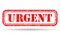 Urgent stamp symbol shadow, label sticker sign button, text banner vector illustration