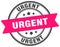 urgent stamp. urgent label on transparent background. round sign