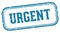 urgent stamp. urgent rectangular stamp on white background
