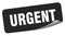 urgent sticker. urgent label