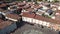 Urgnano, Bergamo, Italy. View of the village and the main square from the top of the bell tower