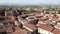 Urgnano, Bergamo, Italy. View of the village and the medieval castle from the top of the bell tower