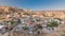 Urgup Town aerial view from Temenni Hill in Cappadocia Region of Turkey timelapse