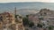 Urgup Town aerial view from Temenni Hill in Cappadocia Region of Turkey timelapse