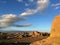 Urho Ghost City at sunset, Xinjiang China