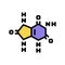 uric acid cause of gout color icon vector illustration