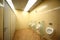 Urinals and doors in public restrooms