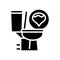 urine diabetes symptom glyph icon vector illustration