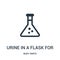 urine in a flask for experimentation icon vector from body parts collection. Thin line urine in a flask for experimentation