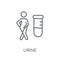 Urine linear icon. Modern outline Urine logo concept on white ba