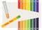 Urine Test . Hand holding test tube with pH indicator comparing color to scale and litmus strips for measurement of acidity.