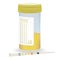Urine Test Strip With The Plastic Jar Of Urine. Medical Examination On A White Background. Realistic Vector