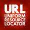 URL - Uniform Resource Locator acronym, technology concept background