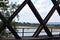 Urmitz, Germany - 08 22 2022: railroad bridge across the Rhine in low water