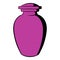 Urn for ashes icon, icon cartoon