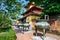 Urns in line in Imperial City Hue, in the Forbidden City of Hue. The Nine Dynastic Urns in line is one of the famous artworks.