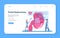 Urologist web banner or landing page. Idea of kidney and bladder