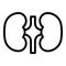 Urology kidney icon, outline style