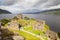 Urquhart castle lockness scotland england in summer in a day wit