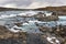 Urridafoss waterfall in winter Iceland