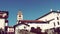 Urrugne Church Tower snd Village South France Europe