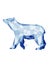 Ursa Major, the Big Bear Starry sky colorful geometric icon. Crystal design logo illustration. Animal Great Bear stars constellati