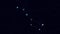 Ursa Major constellation, gradually zooming rotating image with stars and outlines