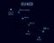 Ursa Major constellation, vector illustration with the names of basic stars