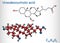 Ursodeoxycholic acid, ursodiol, UDCA molecule. It is used as cholagogue and choleretic in the treatment of cholelithiasis, biliary