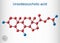 Ursodeoxycholic acid, ursodiol, UDCA molecule. It is used as cholagogue and choleretic in the treatment of cholelithiasis, biliary