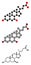 Ursodiol (ursodeoxycholic acid, UDCA) gallstone treatment drug molecule